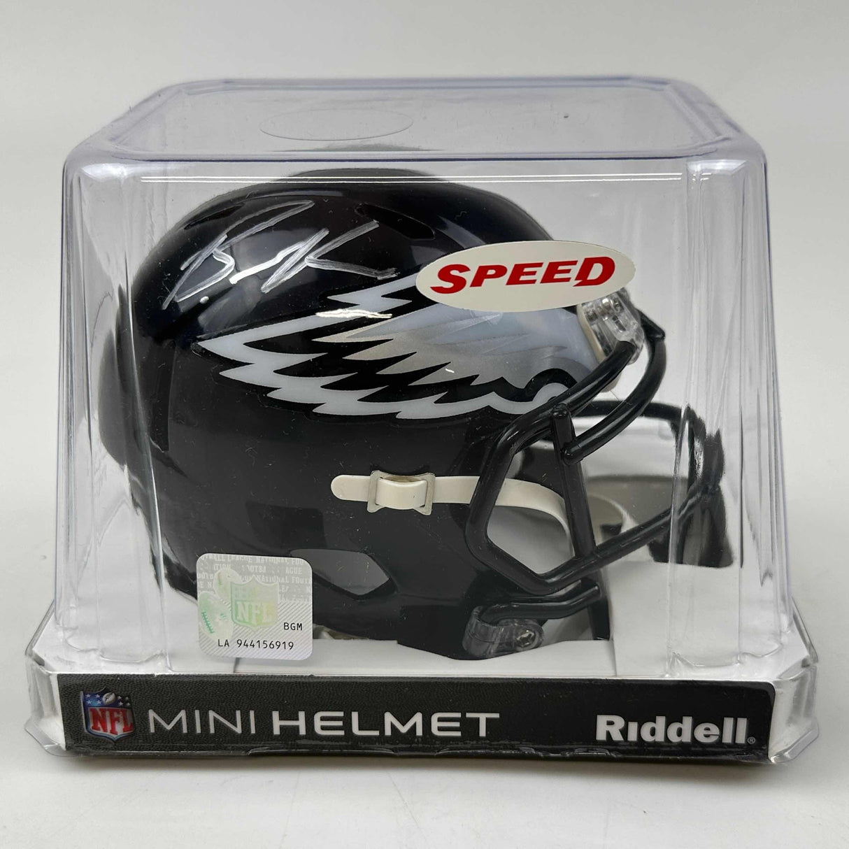 Casco de fútbol americano alternativo Eclipse de los Philadelphia Eagles, autografiado y firmado por Brandon Graham, Beckett BAS COA