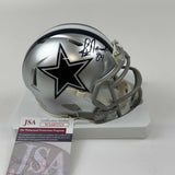 Casco de fútbol americano en miniatura de los Dallas Cowboys autografiado/firmado por Jay Novacek (JSA COA)