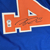 Autographed/Signed Nate Robinson New York Blue Basketball Jersey Beckett BAS COA
