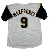 Camiseta de béisbol blanca de Pittsburgh autografiada/firmada por Bill Mazeroski (JSA COA)