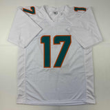 Autographed/Signed Jaylen Waddle Miami White Football Jersey JSA COA