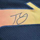 Autographed/Signed Trae Young Atlanta Black City Edition Basketball Jersey JSA COA