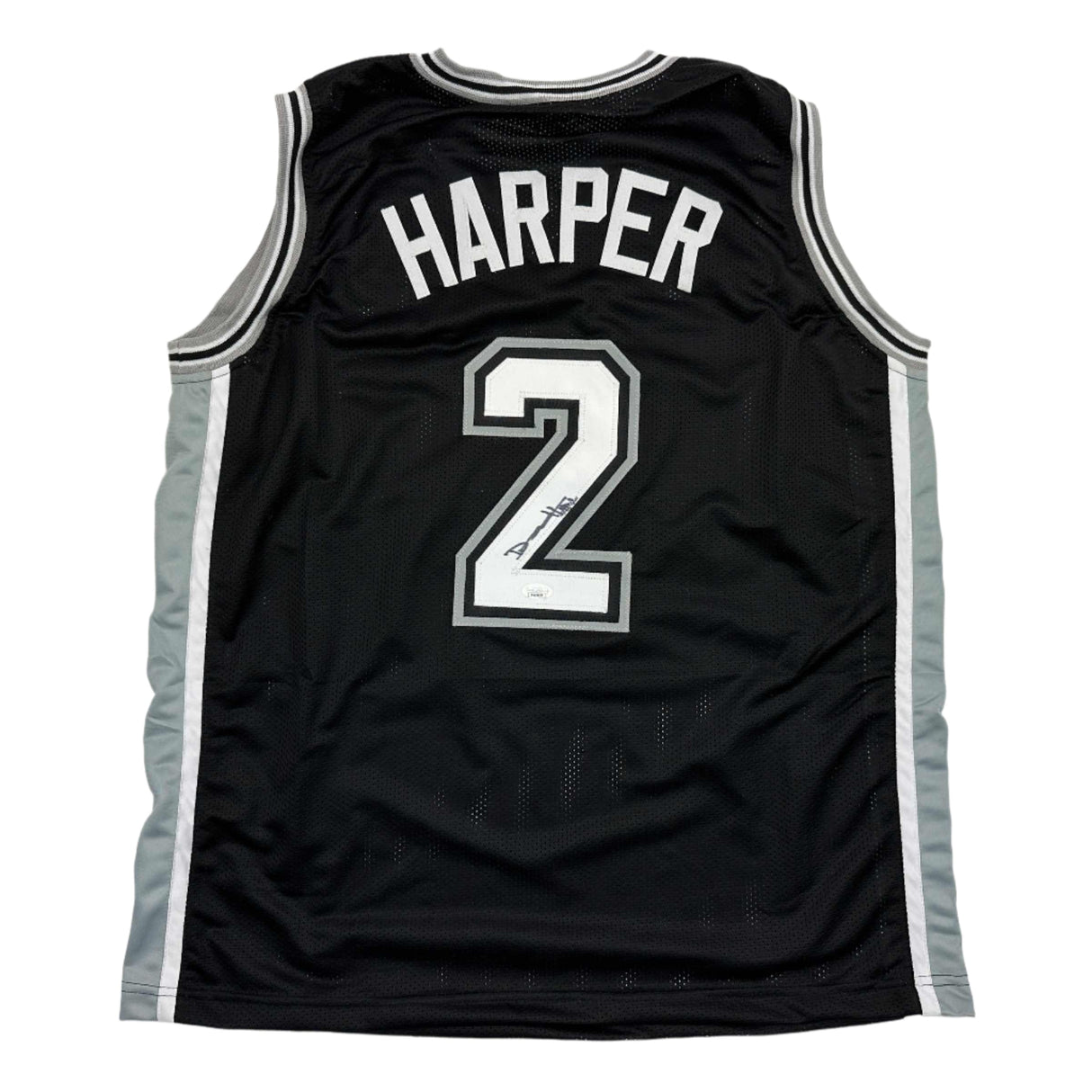 Camiseta de baloncesto negra de San Antonio autografiada y firmada por Dylan Harper (JSA COA)