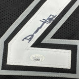 Camiseta de baloncesto negra de San Antonio autografiada y firmada por Dylan Harper (JSA COA)