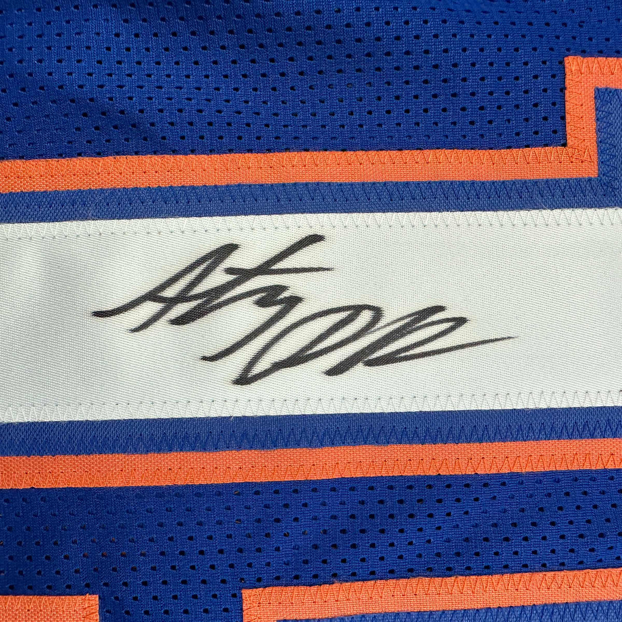 Camiseta de fútbol americano universitario azul de Florida autografiada/firmada por Anthony Richardson JSA COA