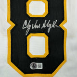 Autographed/Signed Andy Van Slyke Pittsburgh White Baseball Jersey Beckett BAS COA