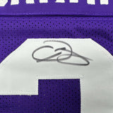 Camiseta de fútbol americano universitario morada de LSU autografiada/firmada por Odell Beckham Jr. Beckett BAS COA