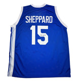 Camiseta de baloncesto universitaria azul de Kentucky de Reed Sheppard autografiada y firmada por JSA COA
