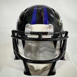 Autographed/Signed Justin Tucker Baltimore Ravens Mini Football Helmet Beckett BAS COA