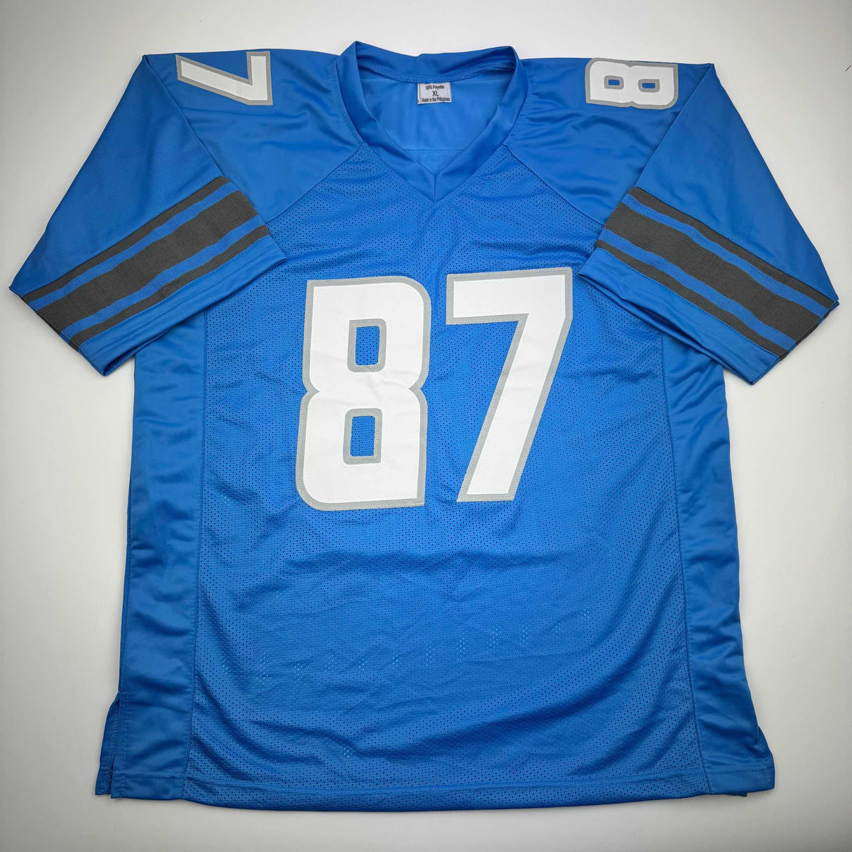 Camiseta de fútbol azul de Detroit de Sam LaPorta autografiada/firmada Beckett BAS COA
