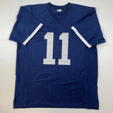 Camiseta de fútbol americano universitario azul de Penn State, autografiada y firmada por NaVorro Bowman, Beckett BAS COA