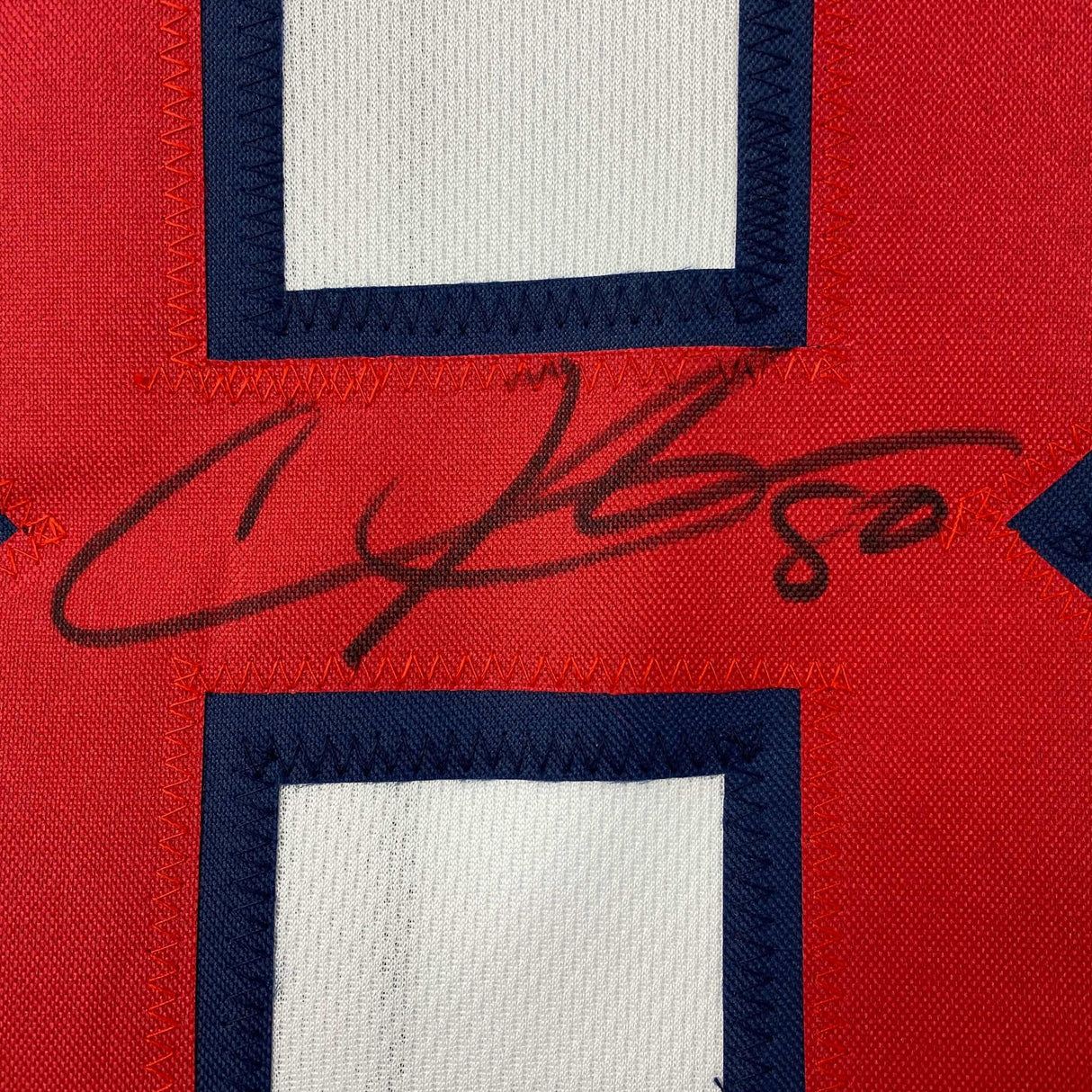 Camiseta de fútbol blanca de Houston autografiada/firmada por Andre Johnson JSA COA