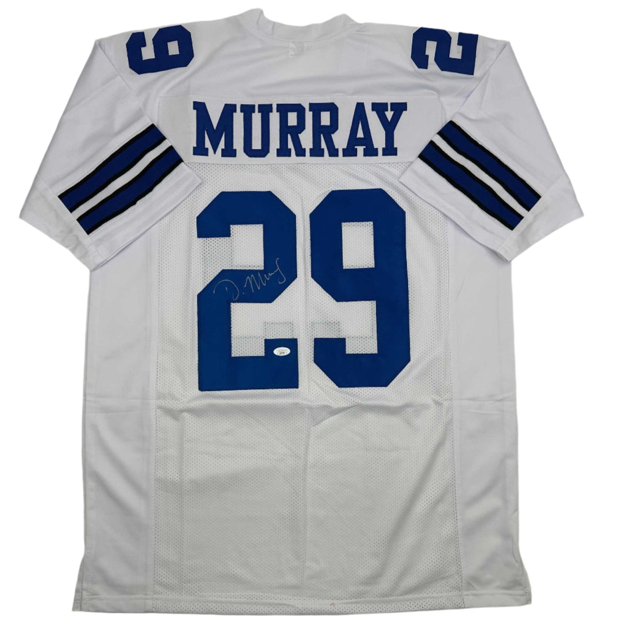 Camiseta de fútbol americano blanca de Dallas de DeMarco Murray autografiada y firmada por JSA COA