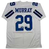 Camiseta de fútbol americano blanca de Dallas de DeMarco Murray autografiada y firmada por JSA COA