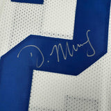 Camiseta de fútbol americano blanca de Dallas de DeMarco Murray autografiada y firmada por JSA COA