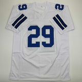 Camiseta de fútbol americano blanca de Dallas de DeMarco Murray autografiada y firmada por JSA COA