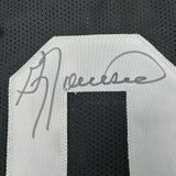 Camiseta de fútbol americano negra de Oakland autografiada y firmada por Greg Townsend (JSA COA)