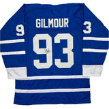 Camiseta de hockey azul de Toronto autografiada/firmada por Doug Gilmour (JSA COA)