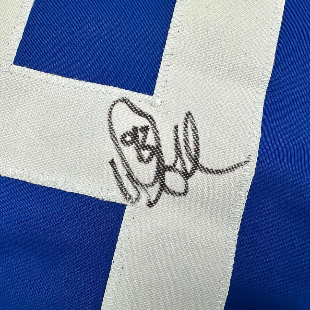 Camiseta de hockey azul de Toronto autografiada/firmada por Doug Gilmour (JSA COA)