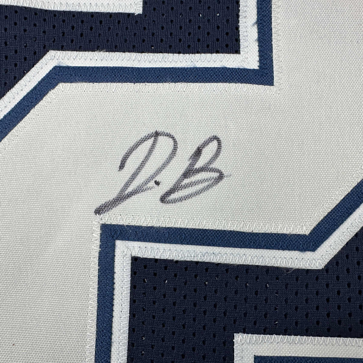 Camiseta de fútbol azul de Dallas de Daron Bland autografiada/firmada JSA COA