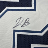 Camiseta de fútbol azul de Dallas de Daron Bland autografiada/firmada JSA COA