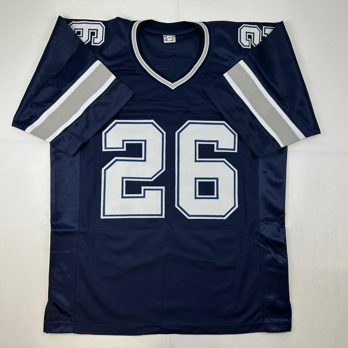 Camiseta de fútbol azul de Dallas de Daron Bland autografiada/firmada JSA COA