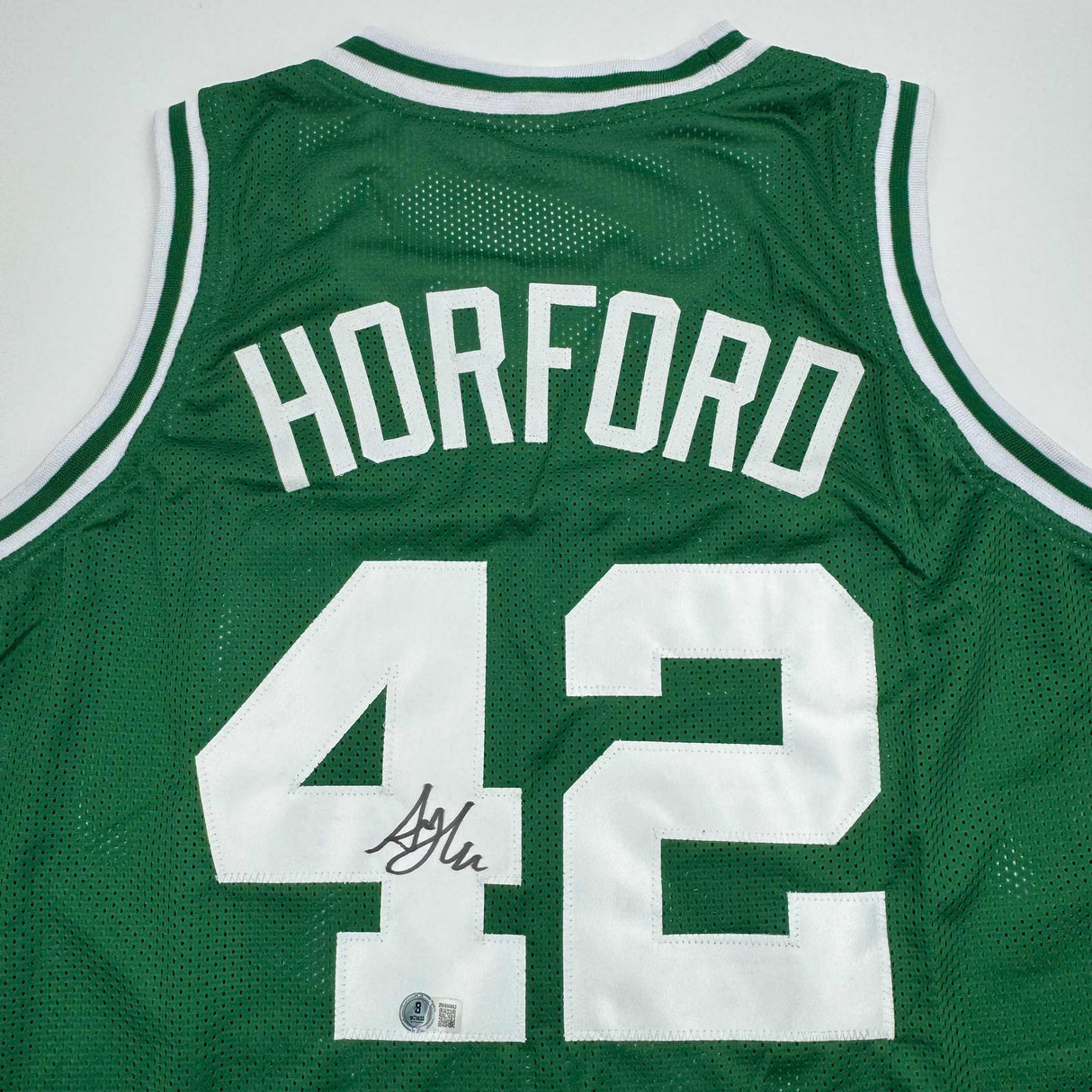 Camiseta de baloncesto verde Boston de Al Horford autografiada y firmada por Beckett COA
