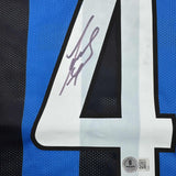 Camiseta de fútbol autografiada/firmada de Javier Zanetti del Inter de Milán Beckett BAS COA