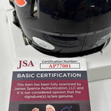 Autographed/Signed Brian Urlacher HOF 18 Chicago Bears Mini Football Helmet JSA COA