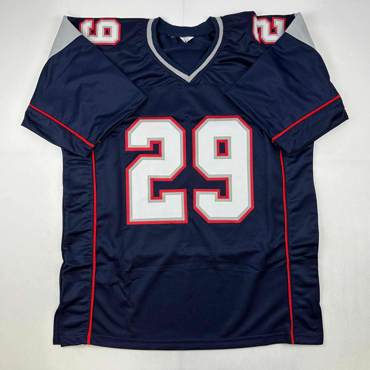 Camiseta de fútbol azul de Nueva Inglaterra autografiada/firmada por LeGarrette Blount (JSA COA)