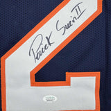 Camiseta de fútbol americano azul de Denver autografiada/firmada por Patrick Surtain II JSA COA #2