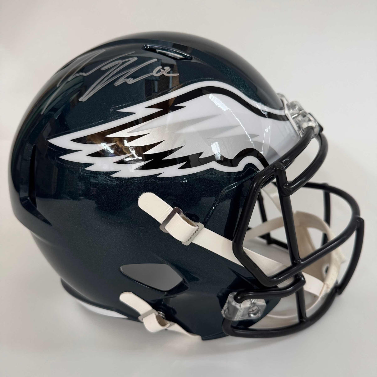 Casco de fútbol americano réplica autografiado/firmado por Jason Kelce, Philadelphia Eagles, tamaño completo, FS F/S, PSA COA