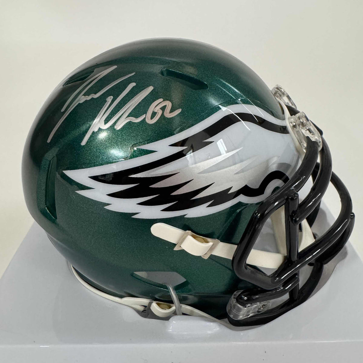 Casco de fútbol americano mini autografiado/firmado por Jason Kelce, Philadelphia Eagles, PSA COA
