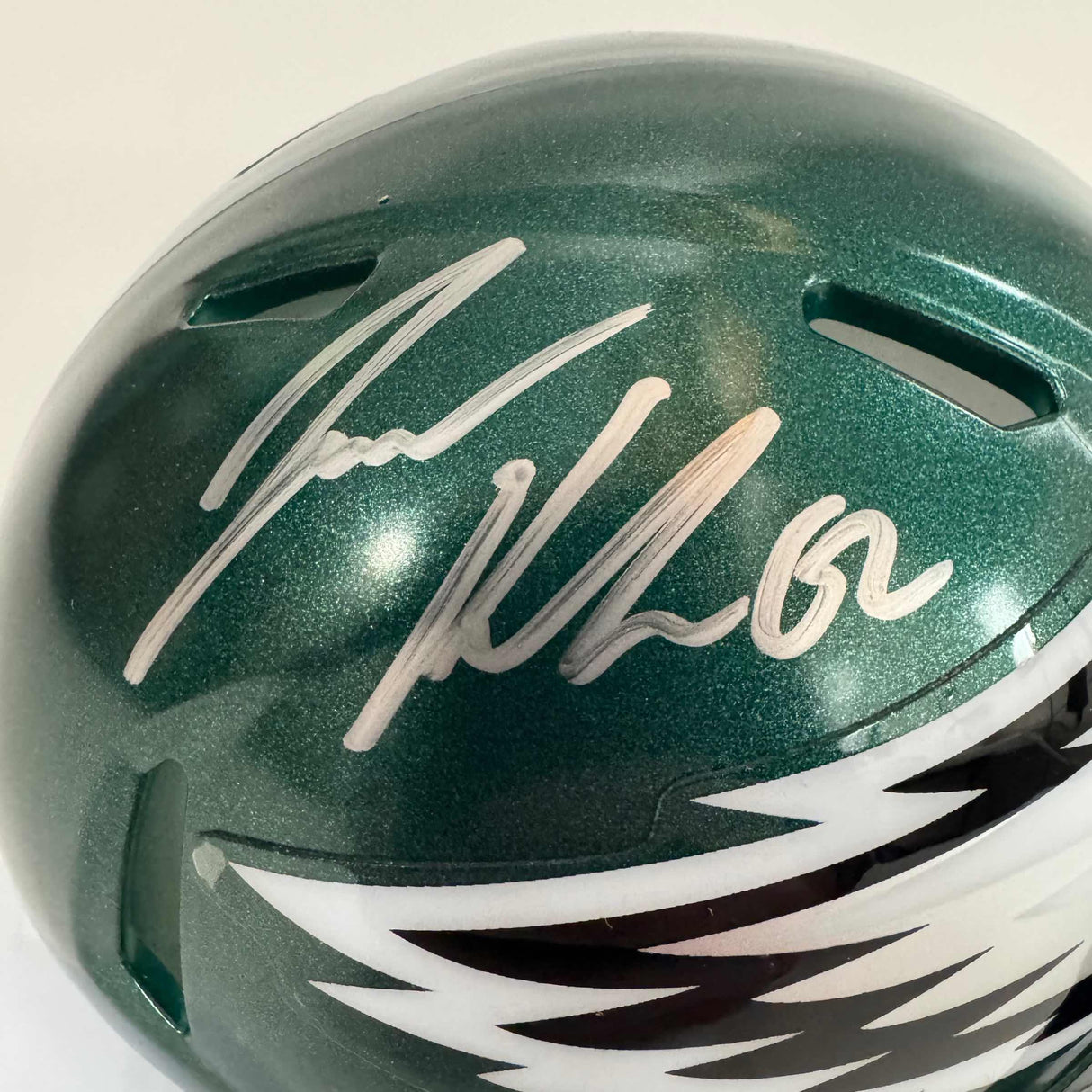Casco de fútbol americano mini autografiado/firmado por Jason Kelce, Philadelphia Eagles, PSA COA