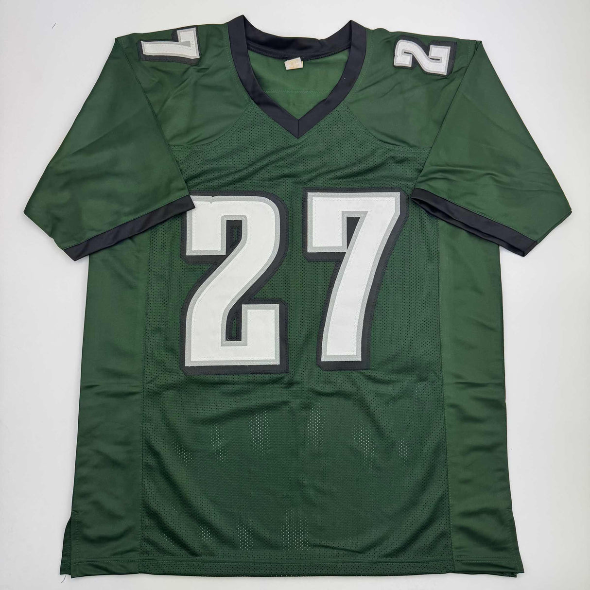 Camiseta de fútbol verde de Filadelfia autografiada/firmada por Quinyon Mitchell JSA COA