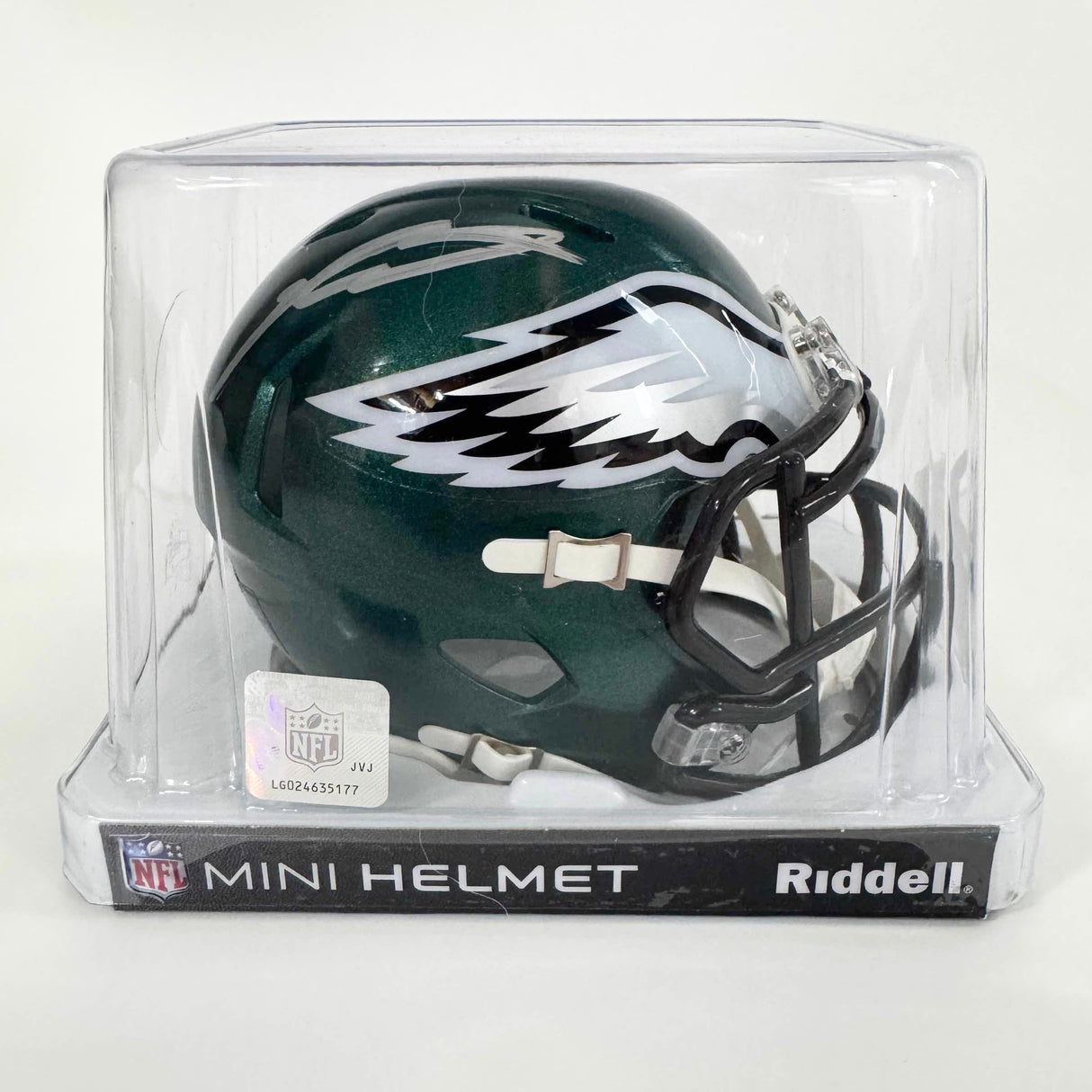 Casco de fútbol americano mini verde autografiado/firmado por Jalen Carter Philadelphia Eagles Beckett BAS COA
