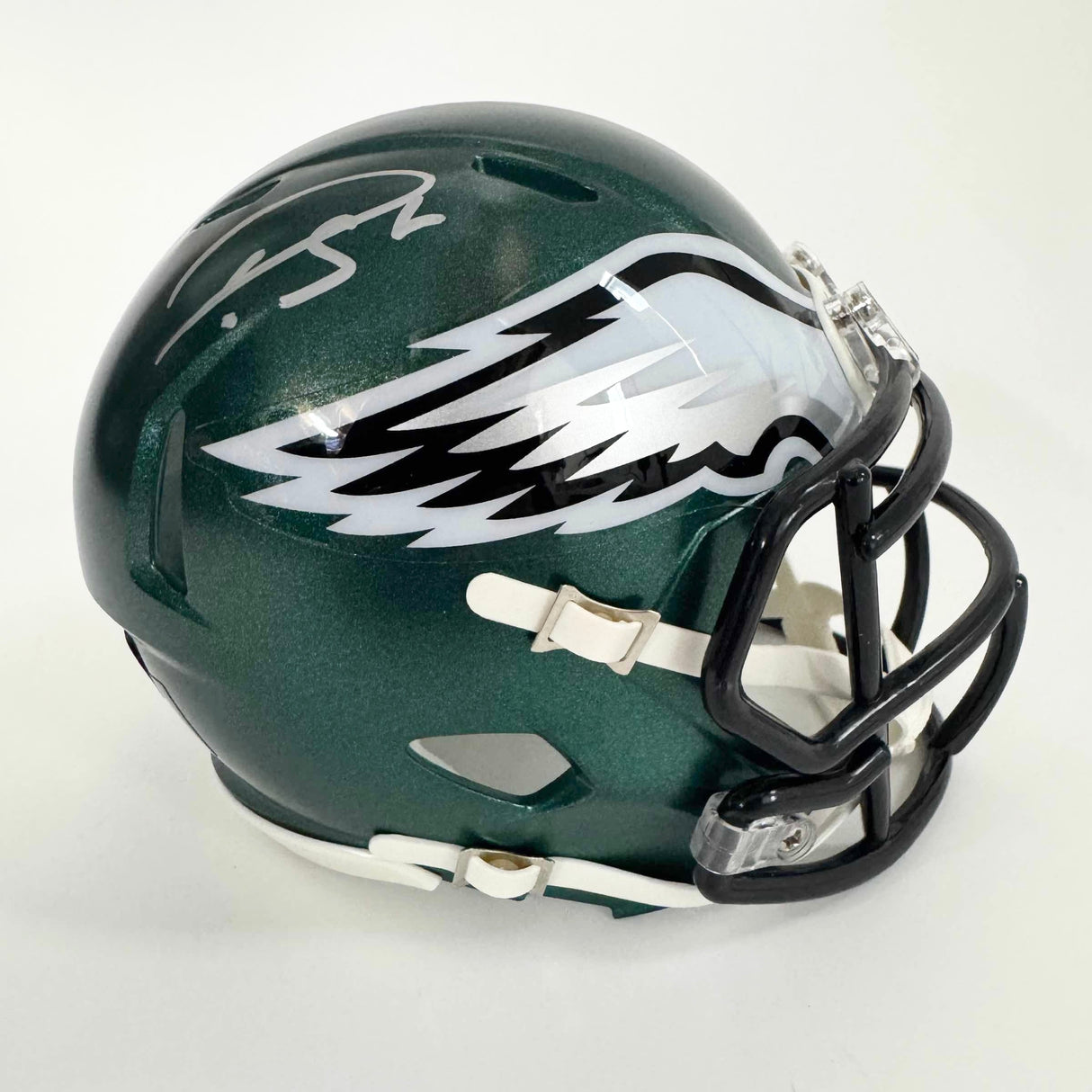 Casco de fútbol americano en miniatura de los Philadelphia Eagles, autografiado y firmado por Darius Slay Jr., Beckett BAS COA