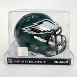 Casco de fútbol americano en miniatura de los Philadelphia Eagles, autografiado y firmado por Darius Slay Jr., Beckett BAS COA
