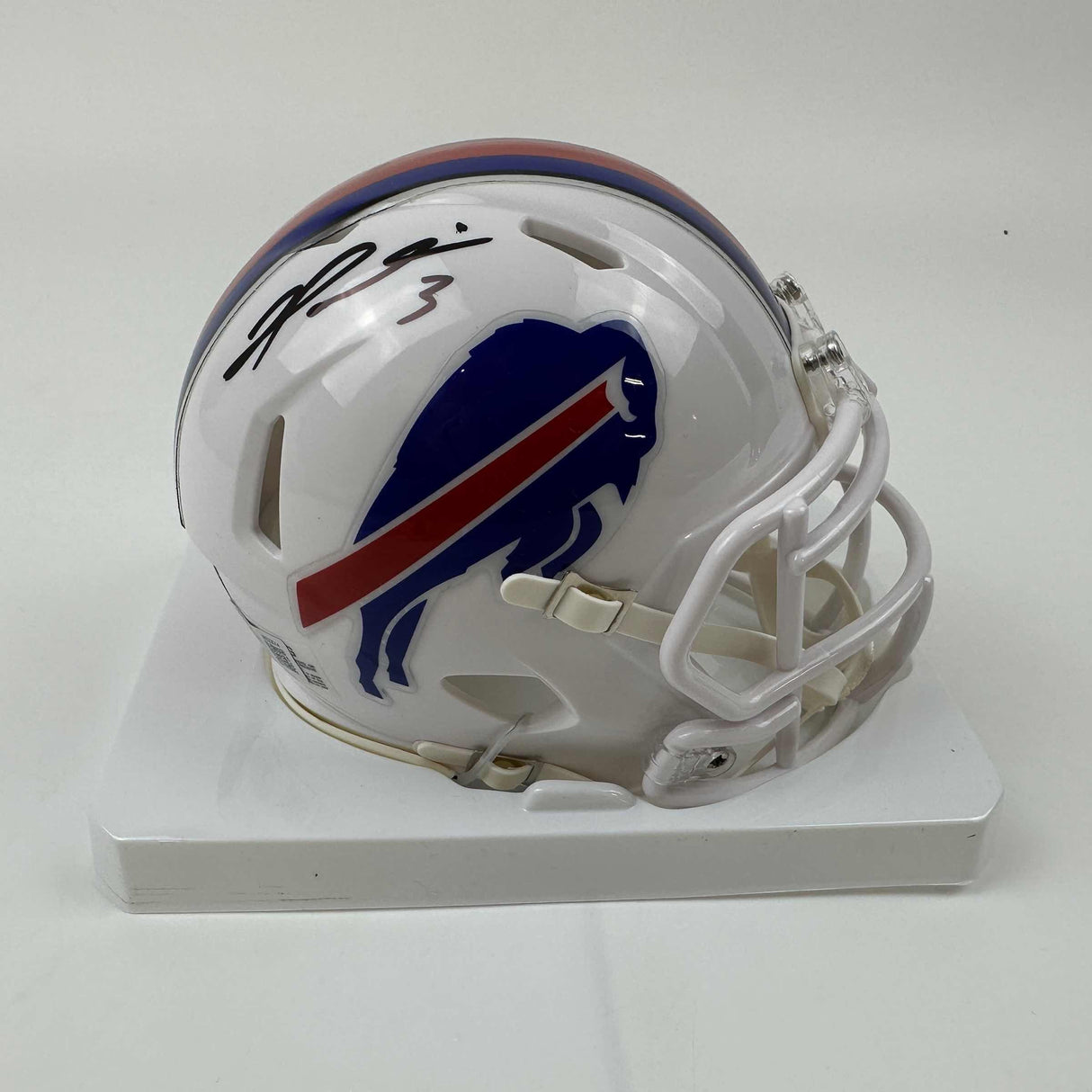 Casco de fútbol americano mini autografiado/firmado por Damar Hamlin Buffalo Bills Beckett BAS COA