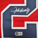 Camiseta de béisbol roja de Atlanta de John Smoltz autografiada/firmada Beckett BAS COA