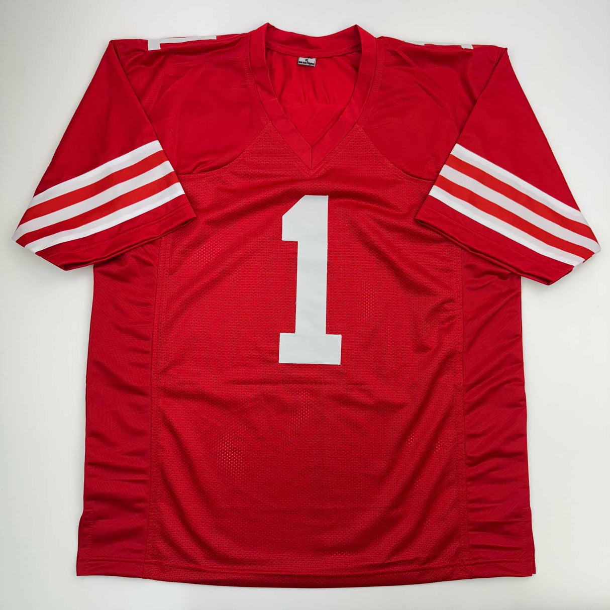 Camiseta de fútbol roja de San Francisco autografiada/firmada por Deebo Samuel (JSA COA)