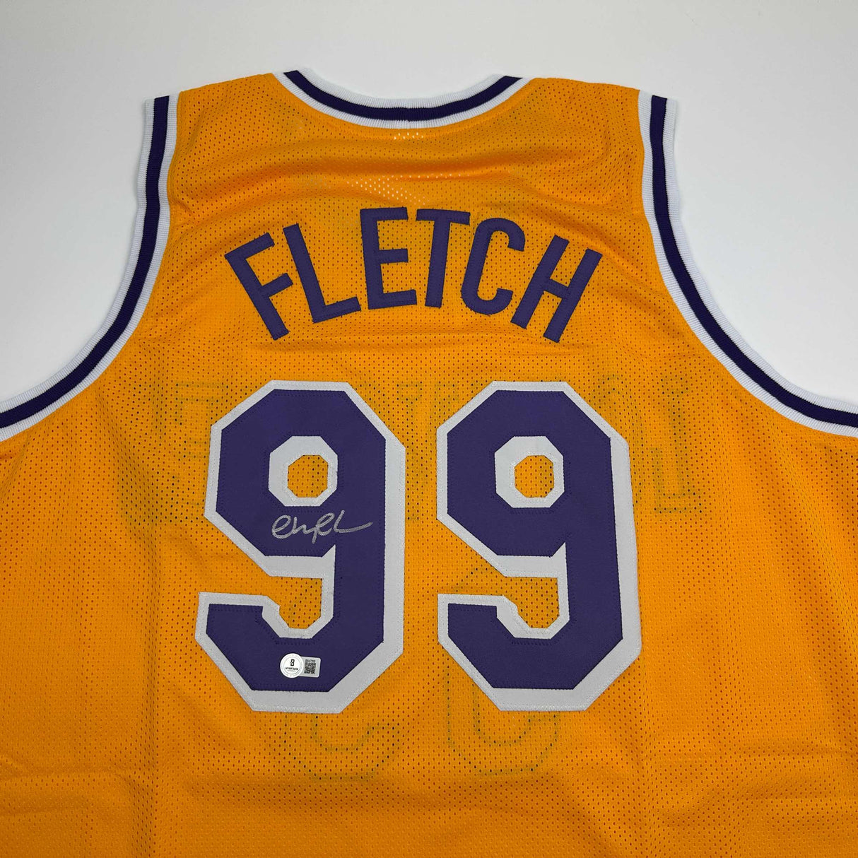 Autographed/Signed Chevy Chase Fletch Los Angeles LA Yellow Basketball Jersey Beckett BAS COA