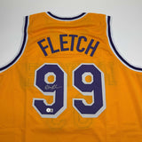 Autographed/Signed Chevy Chase Fletch Los Angeles LA Yellow Basketball Jersey Beckett BAS COA