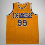 Autographed/Signed Chevy Chase Fletch Los Angeles LA Yellow Basketball Jersey Beckett BAS COA