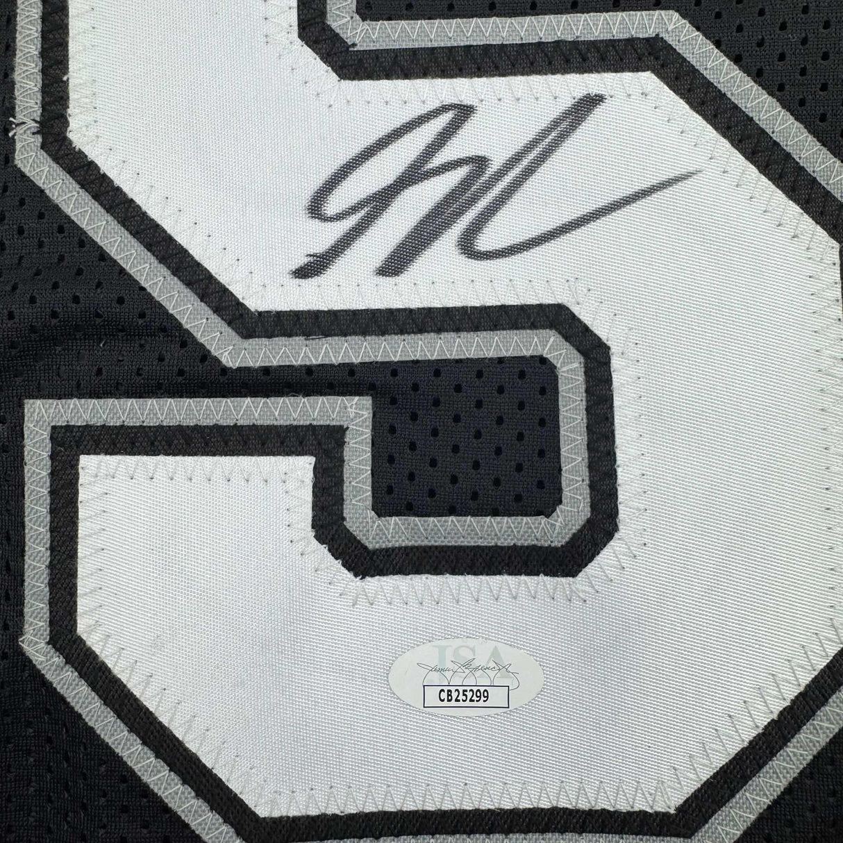 Camiseta de baloncesto negra de San Antonio, autografiada y firmada por Stephon Castle (JSA COA)