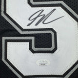 Camiseta de baloncesto negra de San Antonio, autografiada y firmada por Stephon Castle (JSA COA)