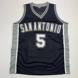 Camiseta de baloncesto negra de San Antonio, autografiada y firmada por Stephon Castle (JSA COA)