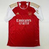 Autographed/Signed Gabriel Martinelli Arsenal Red Soccer Jersey Beckett BAS COA