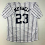 Autographed/Signed Don Mattingly New York Pinstripe Baseball Jersey Beckett BAS COA