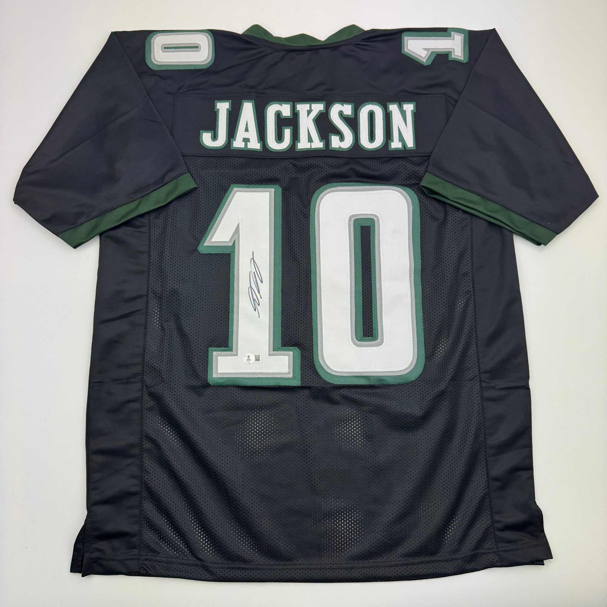 Autographed/Signed DeSean Jackson Philadelphia Black Football Jersey Beckett BAS COA